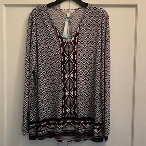 XXL Long sleeved tunic knit top